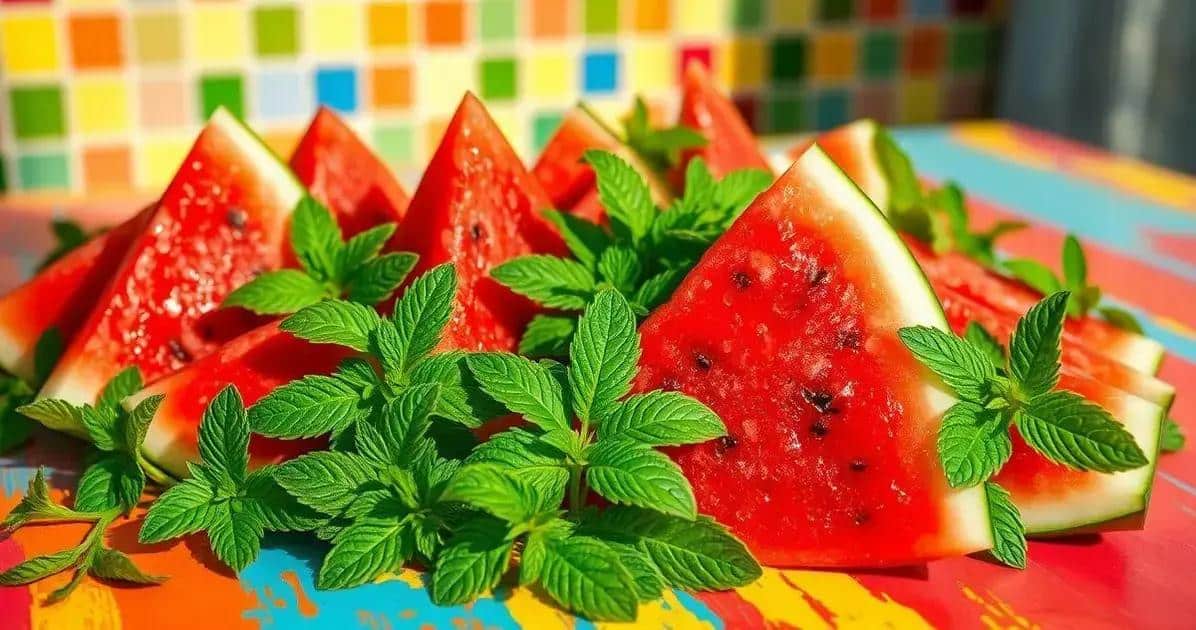 Curiositäten über Wassermelone und Minze