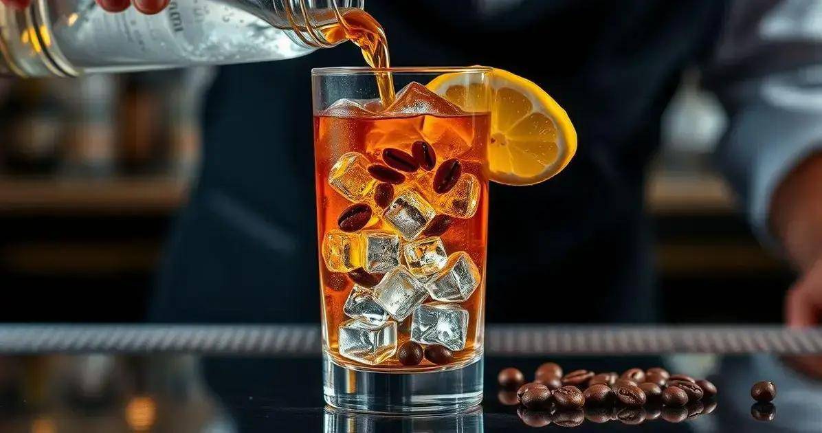 Detaillierte Zubereitung des Gin Tonic mit Kaffeelikör