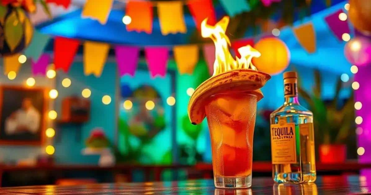 Flambierter Bananenlikör mit Tequila: Ein exklusives Cocktail-Erlebnis!