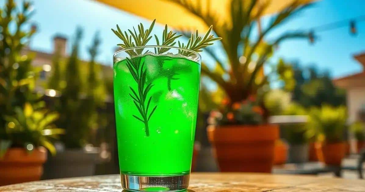 Grüner Drink mit Ananassaft und Rosmarin: Ein erfrischender Twist!