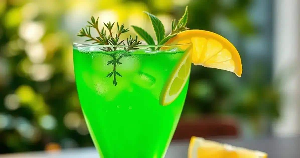 Grüner Drink mit Apfellikör und sizilianischer Zitrone: Ein erfrischendes Vergnügen!