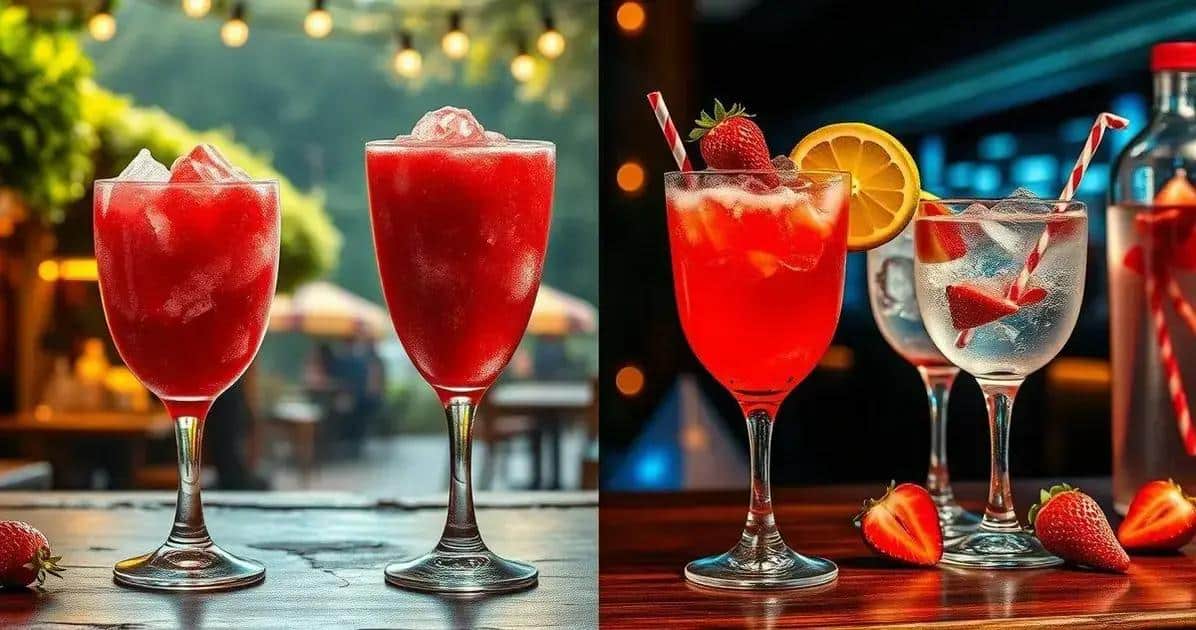Herkunft des gefrorenen Erdbeer-Drinks