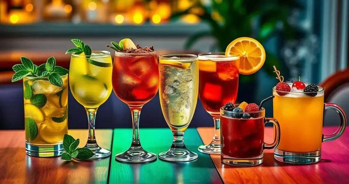 Köstliche Variationen der Cassis-Caipirinha