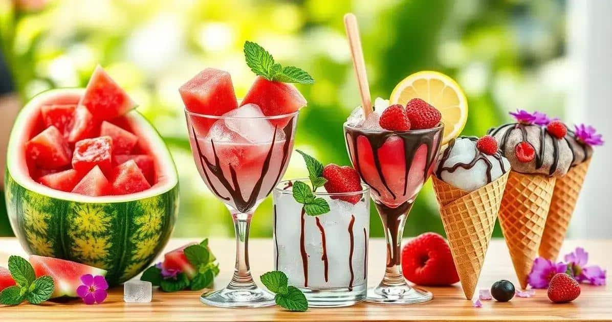 Kreative Serviervorschläge für Wassermelonen-Minz-Eis