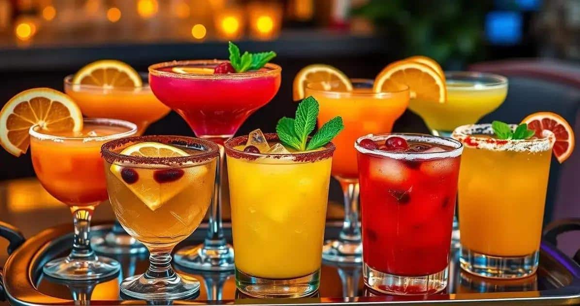 Kreative Variationen des Orangen-Margarita-Drinks