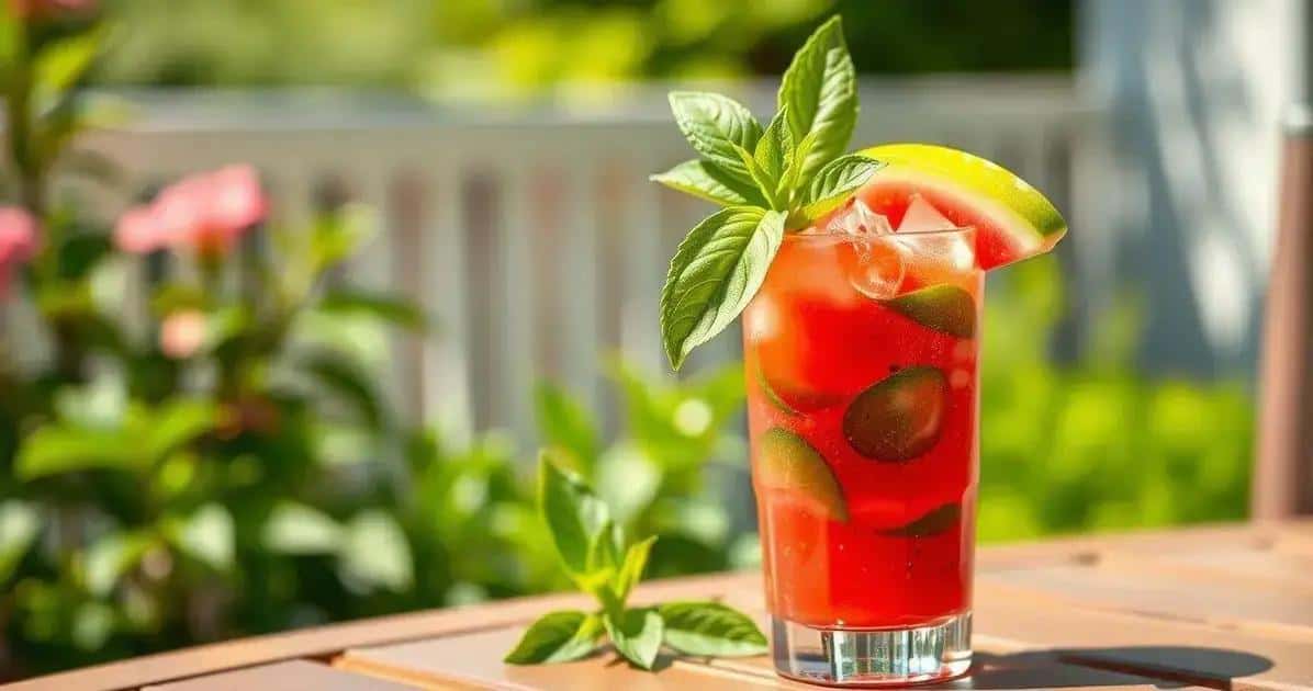 Mojito mit Wassermelonensaft und Basilikum: Eine erfrischende Variante für den Sommer