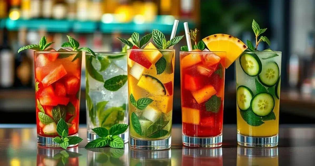 Mojito-Varianten: Wassermelonensaft und Basilikum