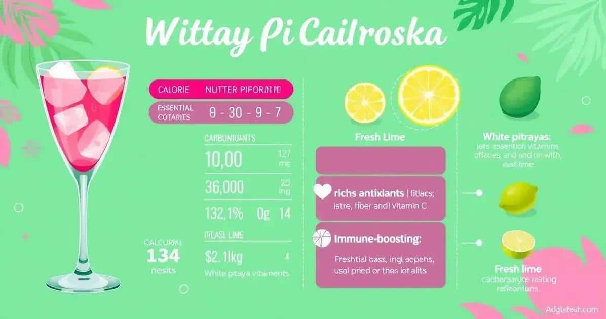 Nährwertangaben zur Weiße Pitaya-Caipiroska