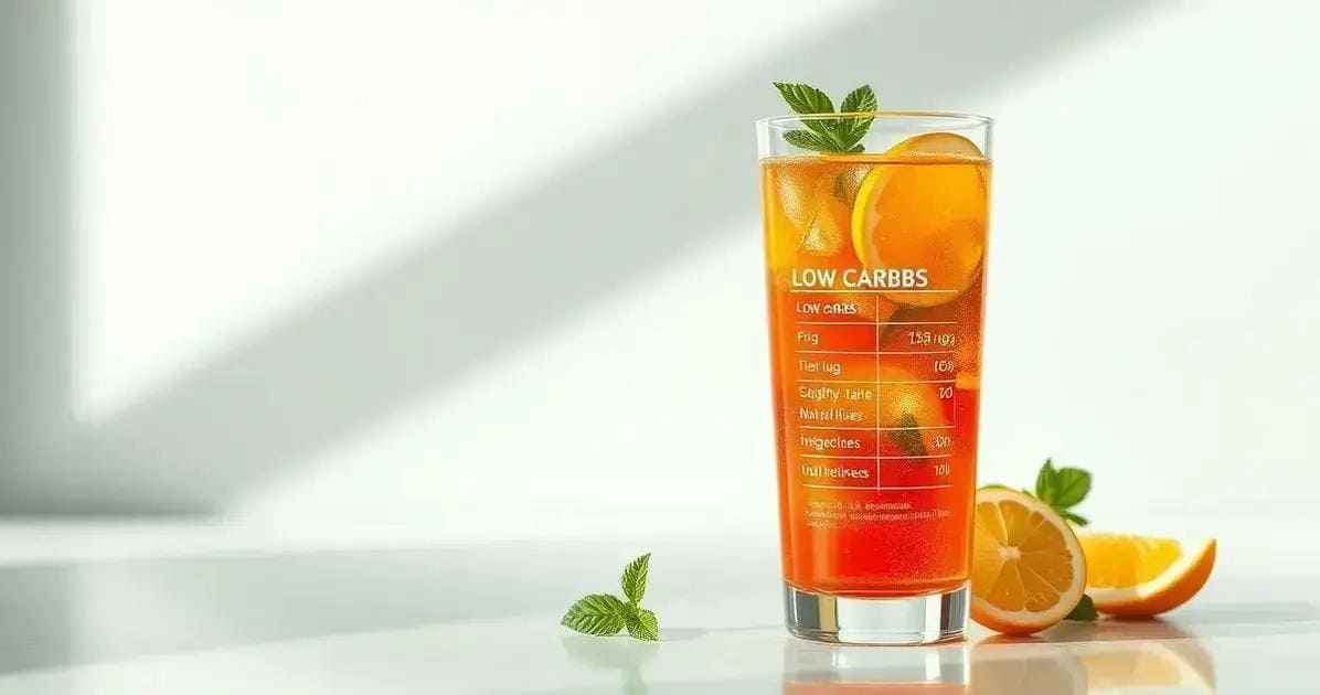 Nährwertinformationen von Low-Carb-Drinks