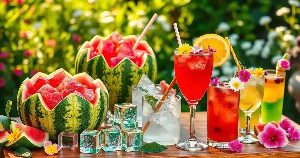 Originelle Ideen für die Präsentation des Wassermelonen-Drinks