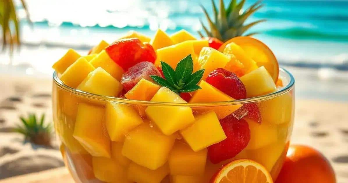 Rum-Punsch mit tropischen Früchten: Ein tropischer Kurzurlaub im Glas!
