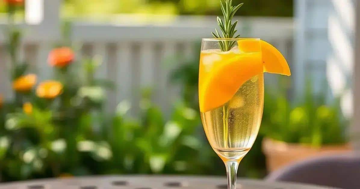 Sekt mit Mangosaft und Rosmarin: Ein herrlicher Cocktail!