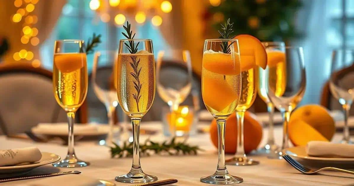 Serviervorschläge für Sekt mit Mangosaft und Rosmarin