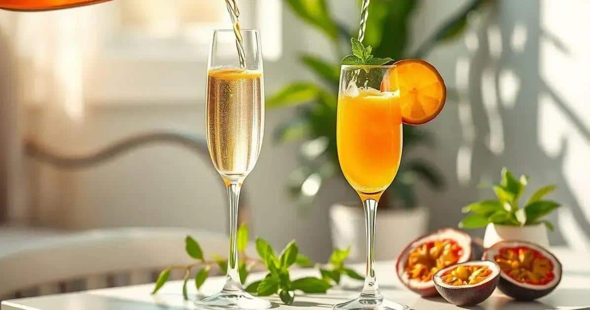 So bereiten Sie Champagner mit Passionsfruchtsaft vor