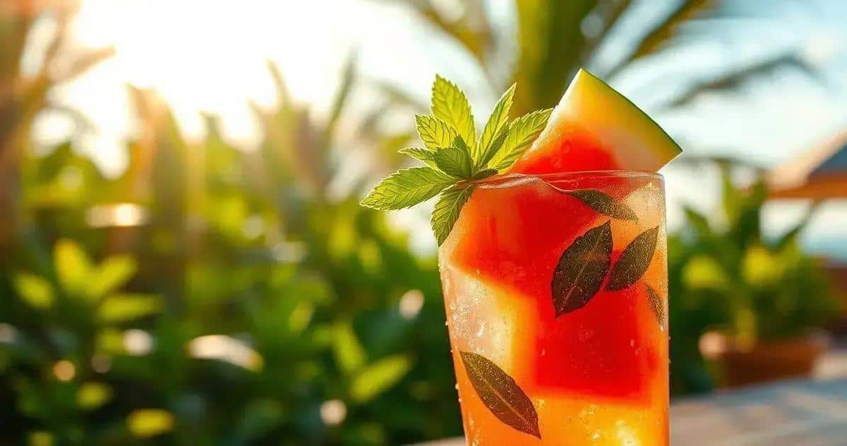 Tropischer Rum mit Wassermelone und Minze: Ein unwiderstehlicher Sommer-Drink