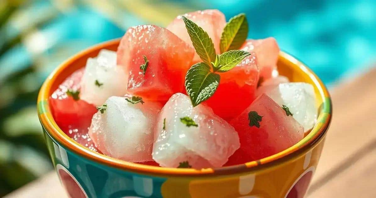 Tropisches Eis mit Wassermelone und Minze: Ein Sommer-Highlight zum Genießen!