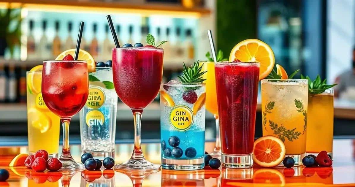 Variationen des klassischen Gin Tonic mit Açaí