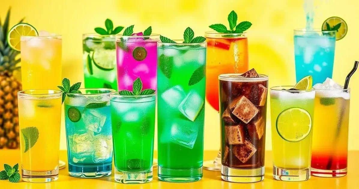 Variationen des Minzlikör-Drinks