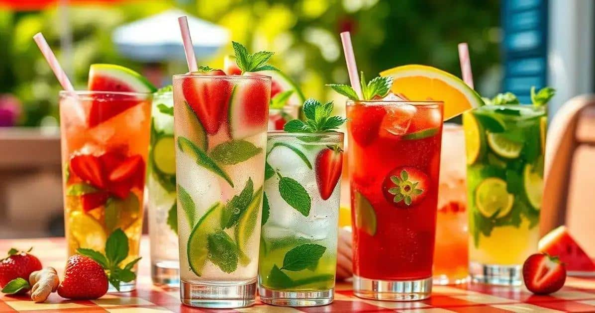 Variationen des Mojito mit Wassermelone