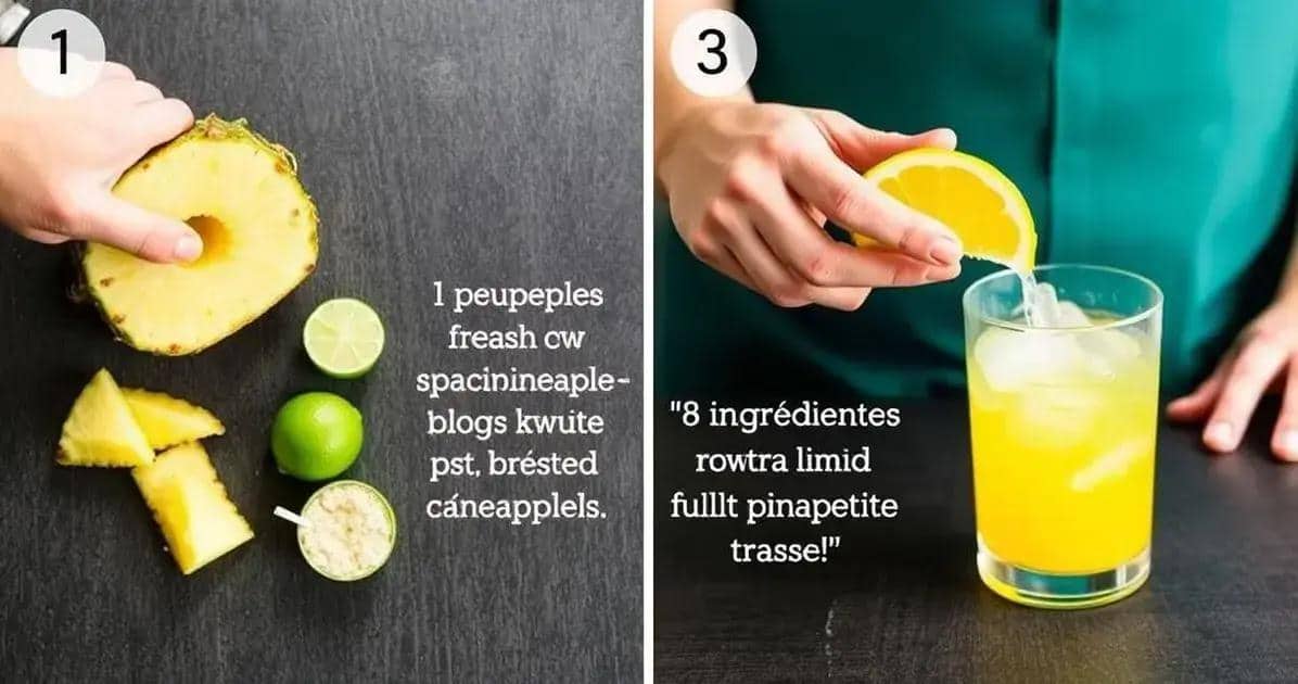 Vorbereitung der Ananas-Caipiríssima