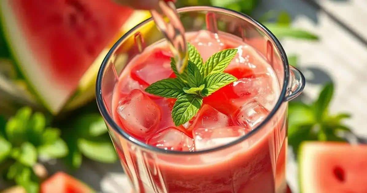 Vorbereitung des Wassermelonen-Drinks