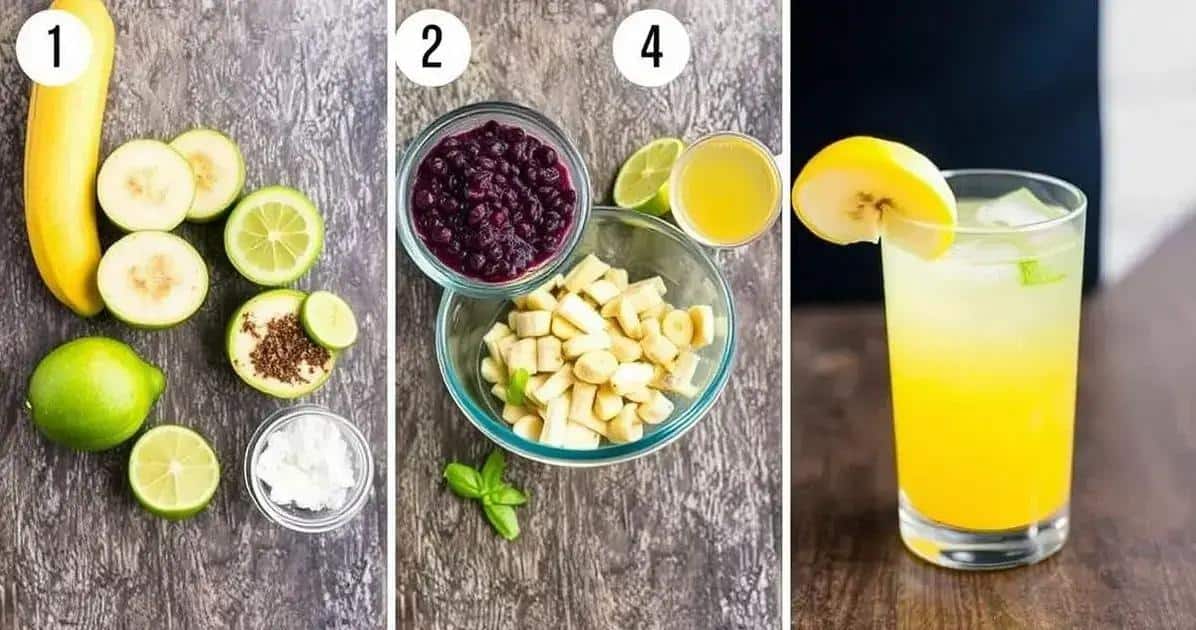 Vorbereitungsmethode für Açaí- und Bananen-Caipirinha