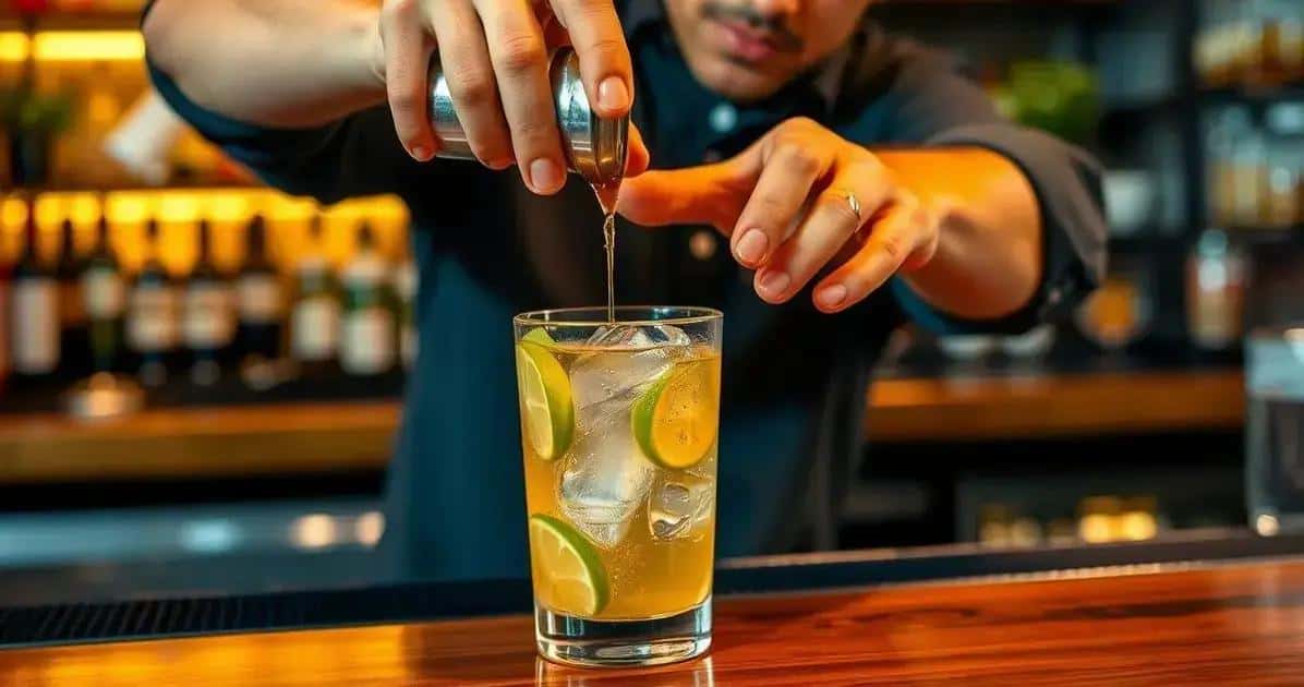 Vorbereitungsmethode für eine Caipirinha mit Honig