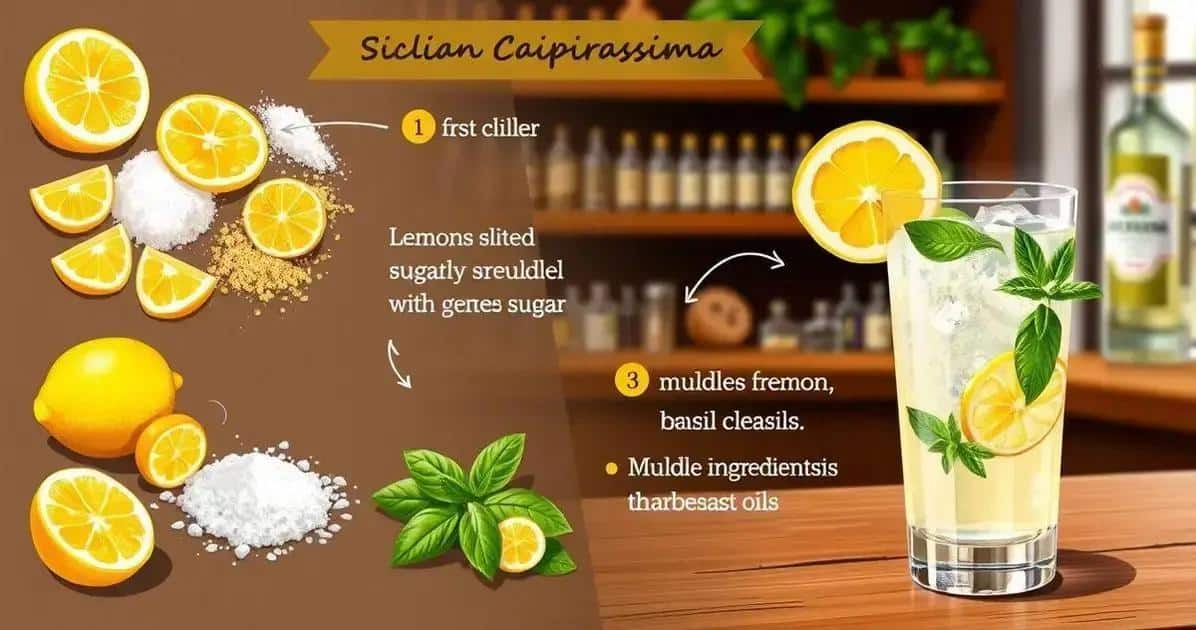 Zubereitung der Sizilianischen Zitronen-Caipiríssima