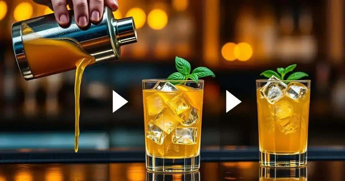 Zubereitung des erfrischenden Drinks
