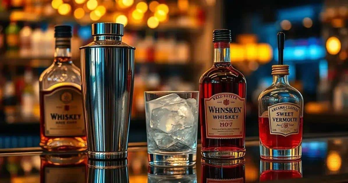 Zubereitung des Manhattan-Drinks
