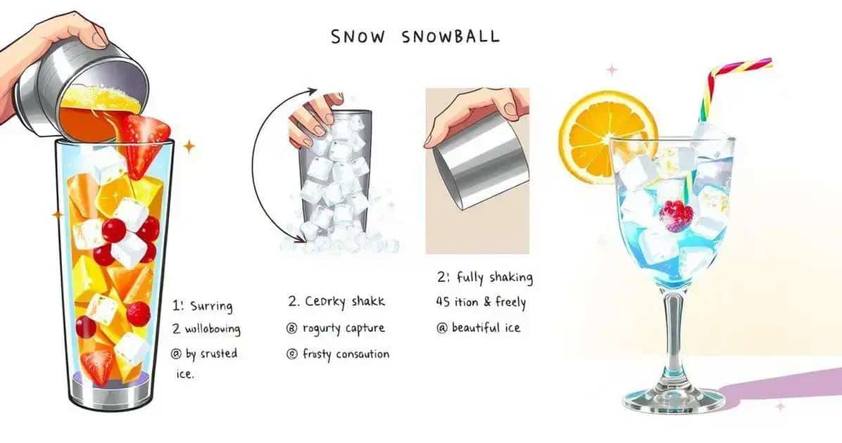 Zubereitung des Schneeball-Drinks