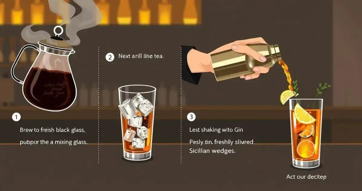 Zubereitungsmethode für den Gin mit schwarzem Tee