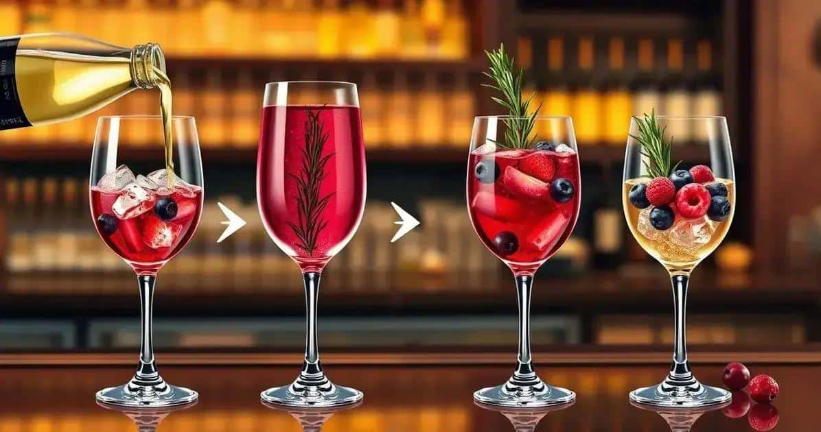 Zubereitungsmethode für Wein mit Beeren-Saft und Rosmarin