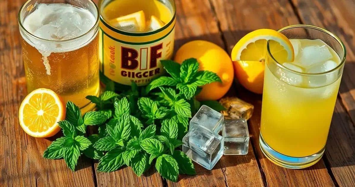 Zutaten für Bier mit Ingwerlimonade und Zitrone