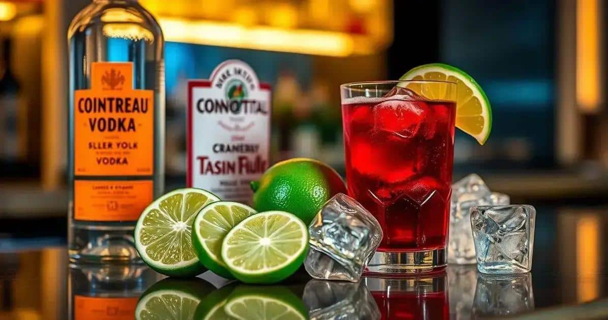 Zutaten für den Cosmopolitan-Drink
