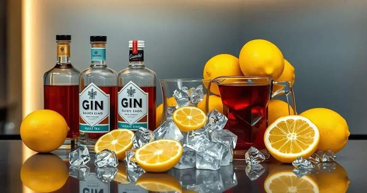 Zutaten für den Gin mit schwarzem Tee und sizilianischer Zitrone