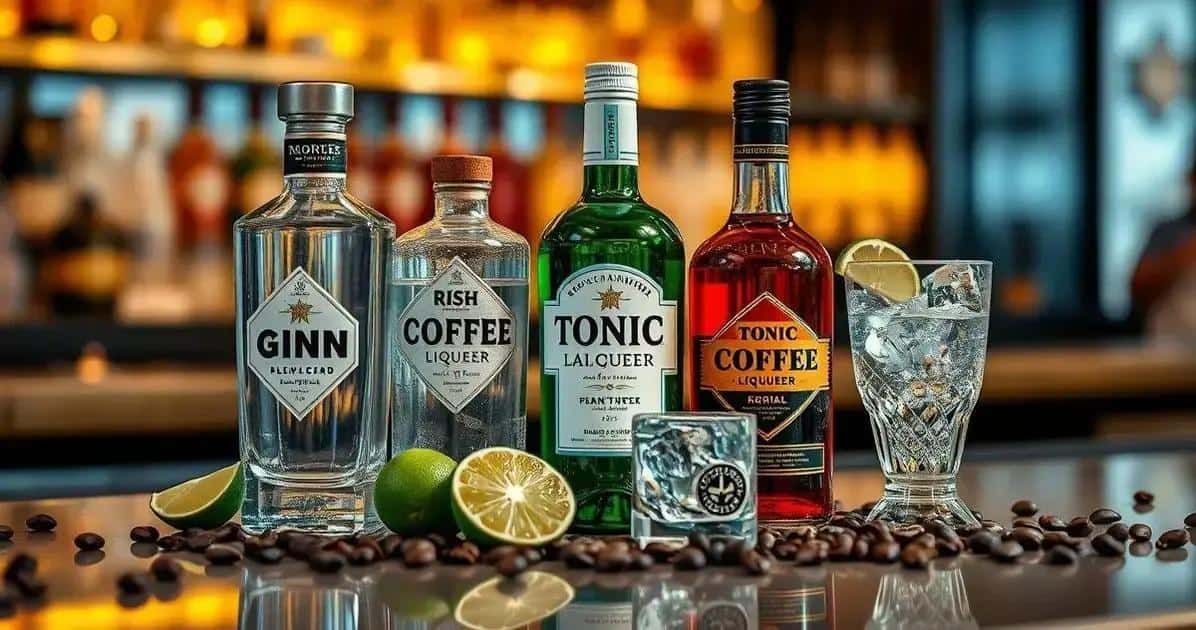 Zutaten für den Gin Tonic mit Kaffeelikör
