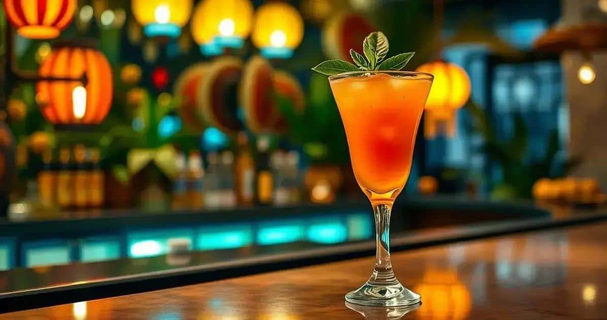 Zutaten für den Martini mit Mangosaft und Basilikum