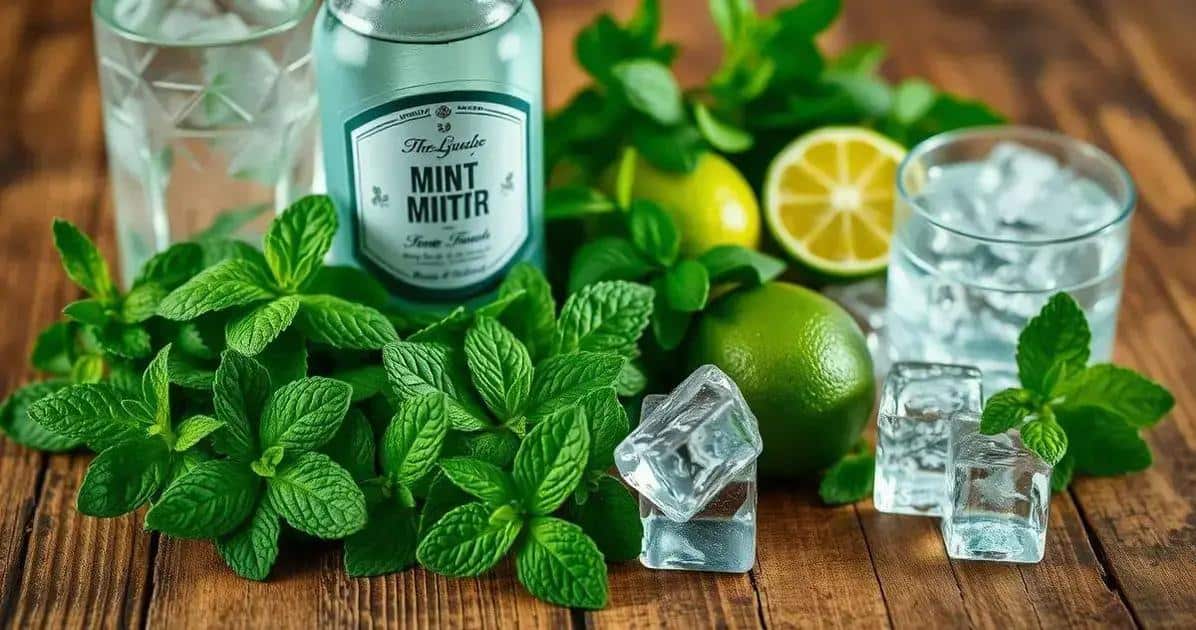 Zutaten für den Minzlikör-Drink
