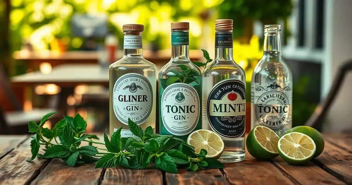 Zutaten für den perfekten Gin Tonic mit Minzlikör