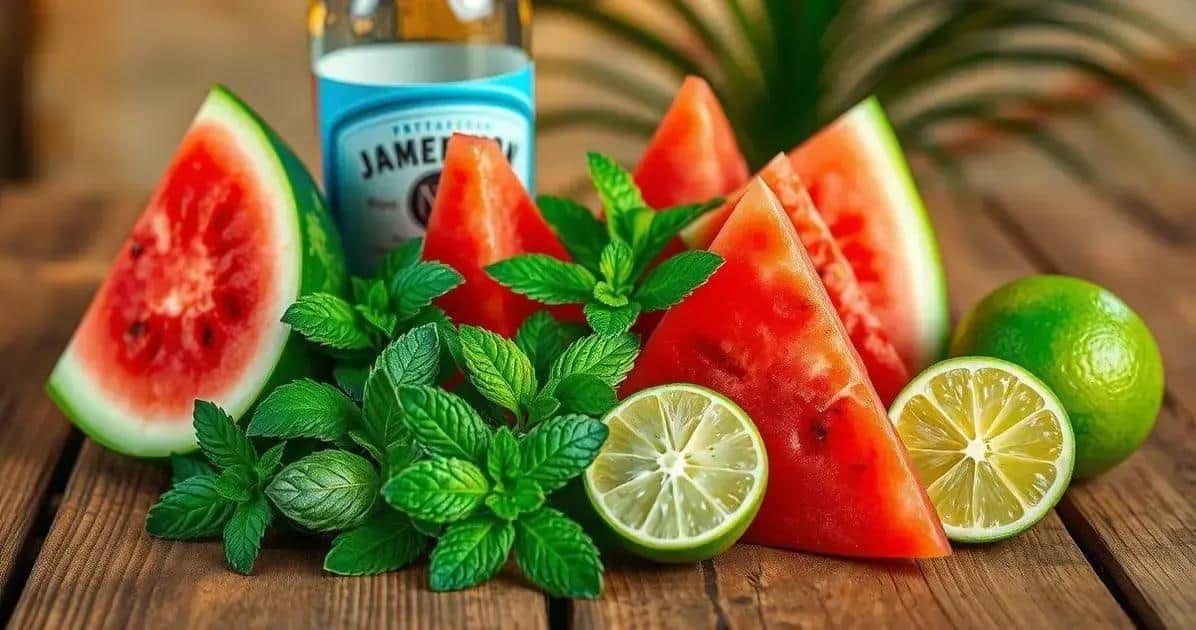 Zutaten für den tropischen Rum Cocktail