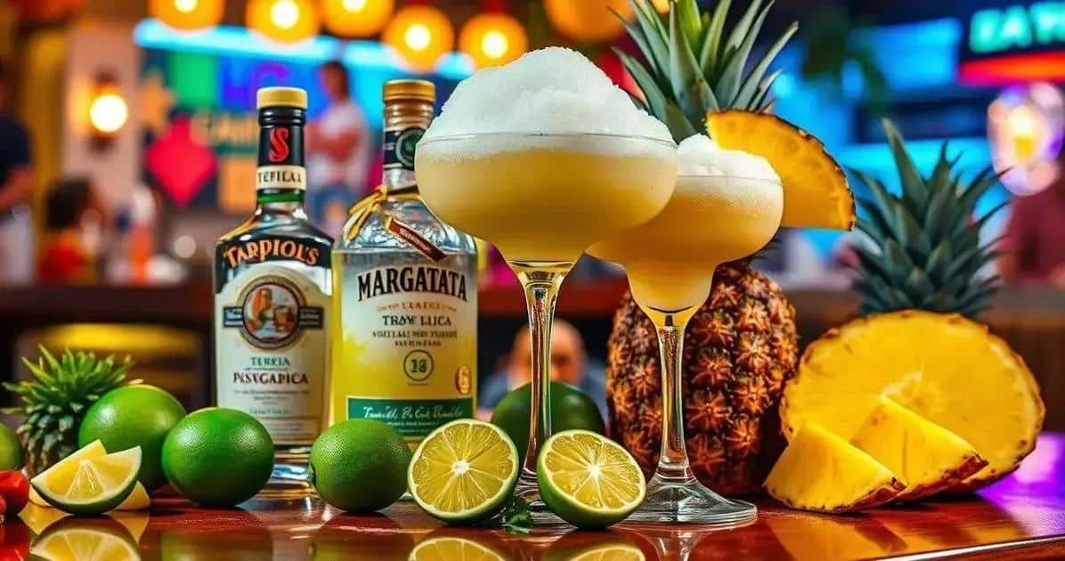 Zutaten für die Margarita mit Ananasschaum