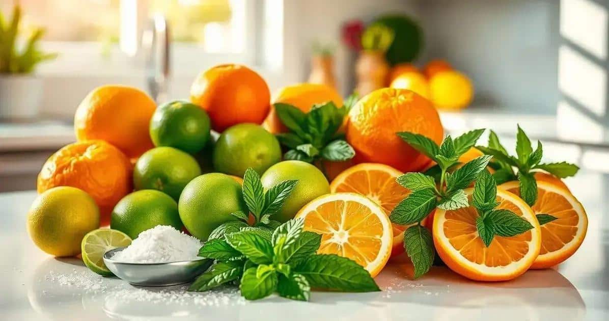 Zutaten für Eis mit Orangenlimonade und Limette