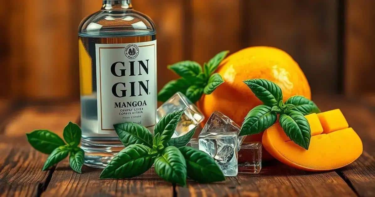 Zutaten für Gin mit Mangosaft und Basilikum