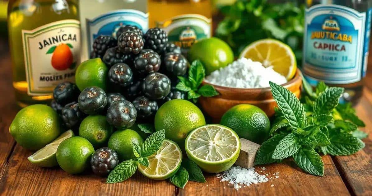 Zutaten für Jabuticaba-Caipiríssima