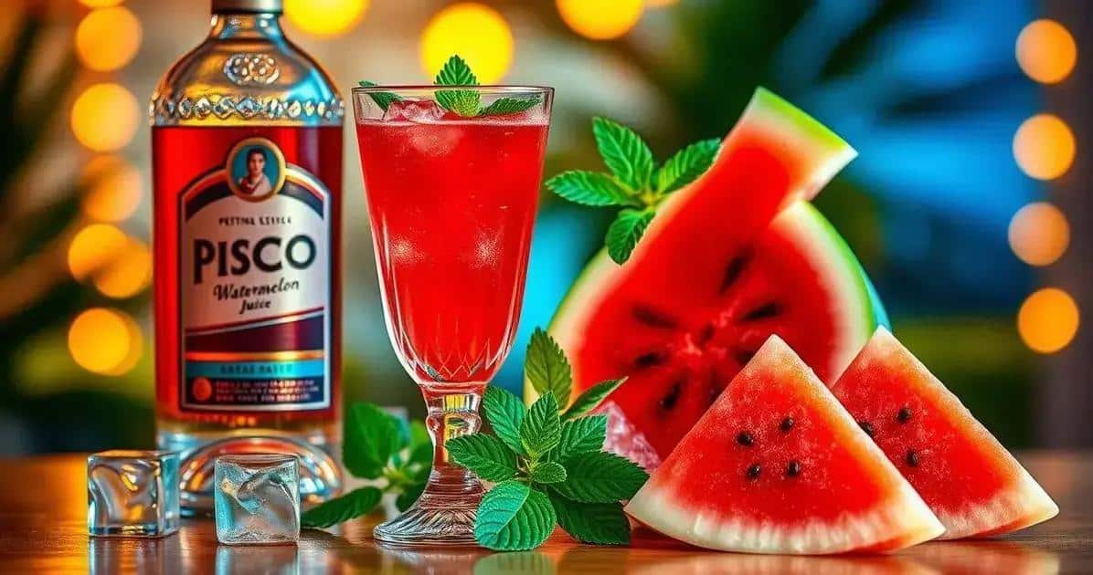 Zutaten für Pisco mit Wassermelonensaft und Minze