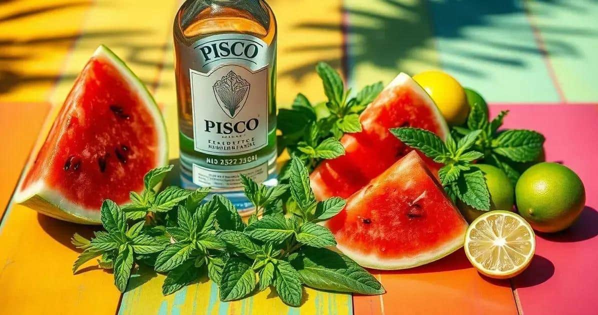 Zutaten für Pisco mit Wassermelonensaft