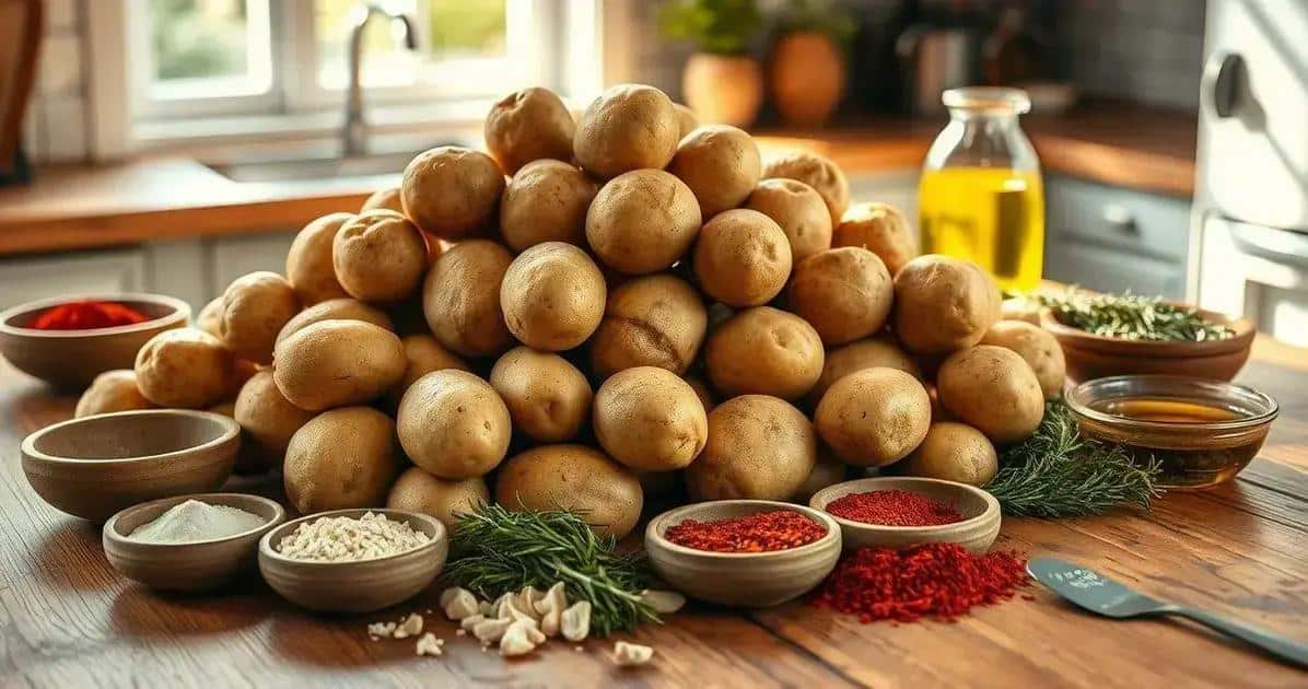 Zutaten für Pommes aus dem Ofen