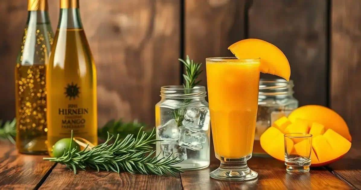Zutaten für Sekt mit Mangosaft und Rosmarin