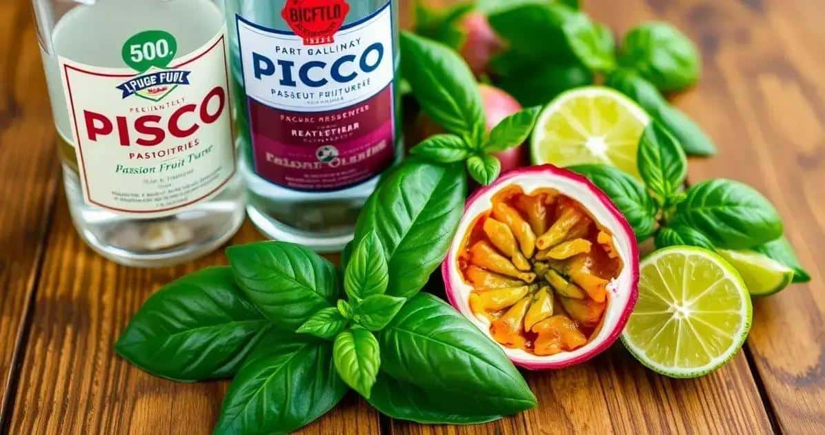 Zutaten für Tropischer Pisco mit Passionsfrucht und Basilikum